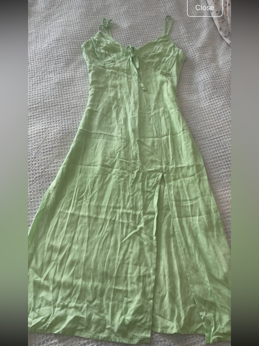Forever 21 Light Green Spaghetti Strap Maxi Dress